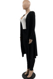 Red Fashion Casual Solid Patchwork V Neck Long Sleeve Three Pieces