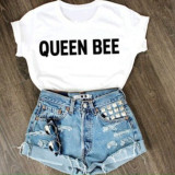 Letter Print Fashion Casual Daily O Neck Short Sleeve Regular Sleeve Regular Letter Character Tops