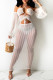 White Fashion Sexy Solid Hollowed Out Off the Shoulder A Line Dresses