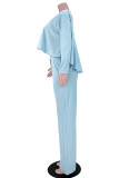 Red Fashion Casual Solid Patchwork O Neck Long Sleeve Two Pieces