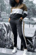 Black Casual Solid Patchwork Hooded Collar Long Sleeve Two Pieces