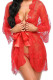 Red Fashion Sexy Solid See-through Lingerie