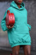 Green Fashion Casual Solid Zipper Hooded Collar Long Sleeve Dresses