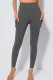 Grey Casual Sportswear Solid Patchwork Skinny High Waist Pencil Solid Color Bottoms