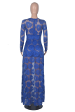 Pink Sexy Patchwork Lace V Neck Irregular Dress Dresses