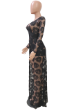 Pink Sexy Patchwork Lace V Neck Irregular Dress Dresses