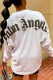 White Casual Print Patchwork O Neck Tops