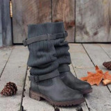 Grey Casual Round Keep Warm Shoes