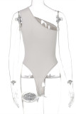 Apricot Fashion Sexy Solid Hollowed Out Backless Swimwears