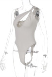 Apricot Fashion Sexy Solid Hollowed Out Backless Swimwears
