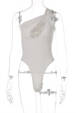 Apricot Fashion Sexy Solid Hollowed Out Backless Swimwears