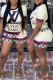 Cream White Fashion Casual Print Basic O Neck Short Sleeve Two Pieces