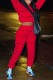 Red Fashion Casual Print Basic O Neck Long Sleeve Two Pieces
