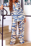 White Pre-sale Fashion Casual Print Basic Long Sleeve Two Pieces