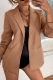 Camel Casual Solid Patchwork Turndown Collar Outerwear