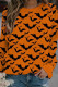 Black Orange Fashion Casual Print Patchwork O Neck Tops