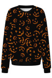 Red Fashion Casual Print Patchwork O Neck Tops