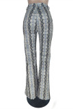 Leopard Print Fashion Casual Print Basic Regular High Waist Trousers