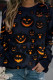 Black Fashion Casual Print Basic O Neck Tops