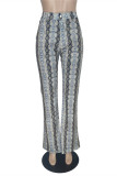 Leopard Print Fashion Casual Print Basic Regular High Waist Trousers