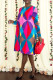 Multicolor Fashion Casual Print Basic O Neck Long Sleeve Dresses