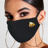 Black Orange Fashion Casual Print Mask