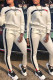 White Fashion Casual Print Patchwork O Neck Long Sleeve Two Pieces