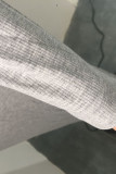 Grey Street Solid Hooded Collar Long Sleeve Mid Calf Dresses