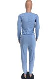 Red Fashion Casual Solid Basic O Neck Regular Jumpsuits