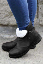 Black Casual Patchwork Closed Out Door Shoes