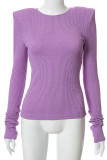 Rose Pink Sexy Solid Patchwork O Neck Tops