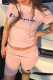 Pink Sportswear Print Patchwork O Neck Short Sleeve Two Pieces