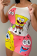 Red Yellow Casual Print Patchwork U Neck Sleeveless Two Pieces