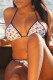 White Fashion Sexy Print Backless Swimwears Set
