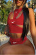 Red Fashion Sexy Embroidery Hollowed Out Swimwears