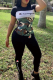 Black Casual Print Patchwork O Neck Short Sleeve Two Pieces