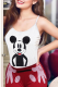 White Sexy Print Patchwork Spaghetti Strap Sleeveless Two Pieces