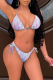 Yellow Pink Sexy Print Patchwork Draw String Swimwears