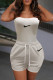 White Fashion Sexy Solid Embroidered Backless Swimwears Set