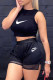Black Fashion Casual Embroidery Patchwork O Neck Sleeveless Two Pieces