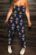Black Sexy Letter Print Patchwork Strapless Jumpsuits
