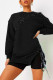 Black Fashion Casual Solid Bandage O Neck Long Sleeve Dresses