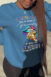 Yellow Casual Street Print Patchwork O Neck Tops