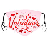 Pink Fashion Casual Heart-shaped Print Face Mask