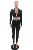 Coffee Fashion Casual Patchwork Asymmetrical O Neck Long Sleeve Two Pieces