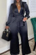Black Pre-sale Fashion Casual Solid Basic V Neck Long Sleeve Regular Jumpsuits