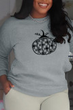 Blue Casual Party Print Patchwork O Neck Tops