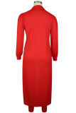 White Fashion Sexy Adult Solid Patchwork Turndown Collar Long Sleeve Regular Sleeve Long Two Pieces