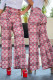 Pink Fashion Casual Print Patchwork High Waist Wide Leg Bottoms