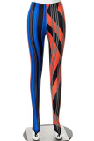 Yellow Sexy Geometric Print Patchwork Skinny High Waist Pencil Positioning Print Bottoms